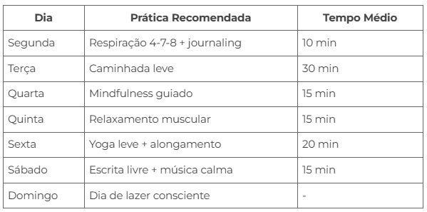 rotina diaria antiansiedade